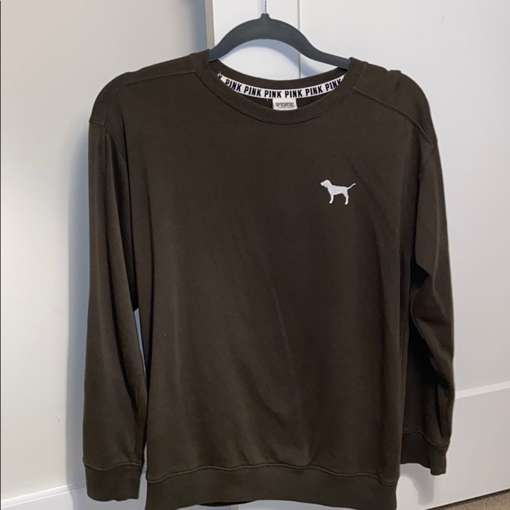 Army green sweater from Pink